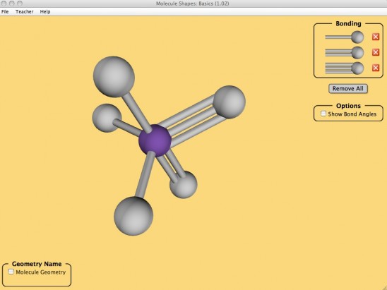 Molecule shapes phET