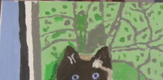 Painting of a cat