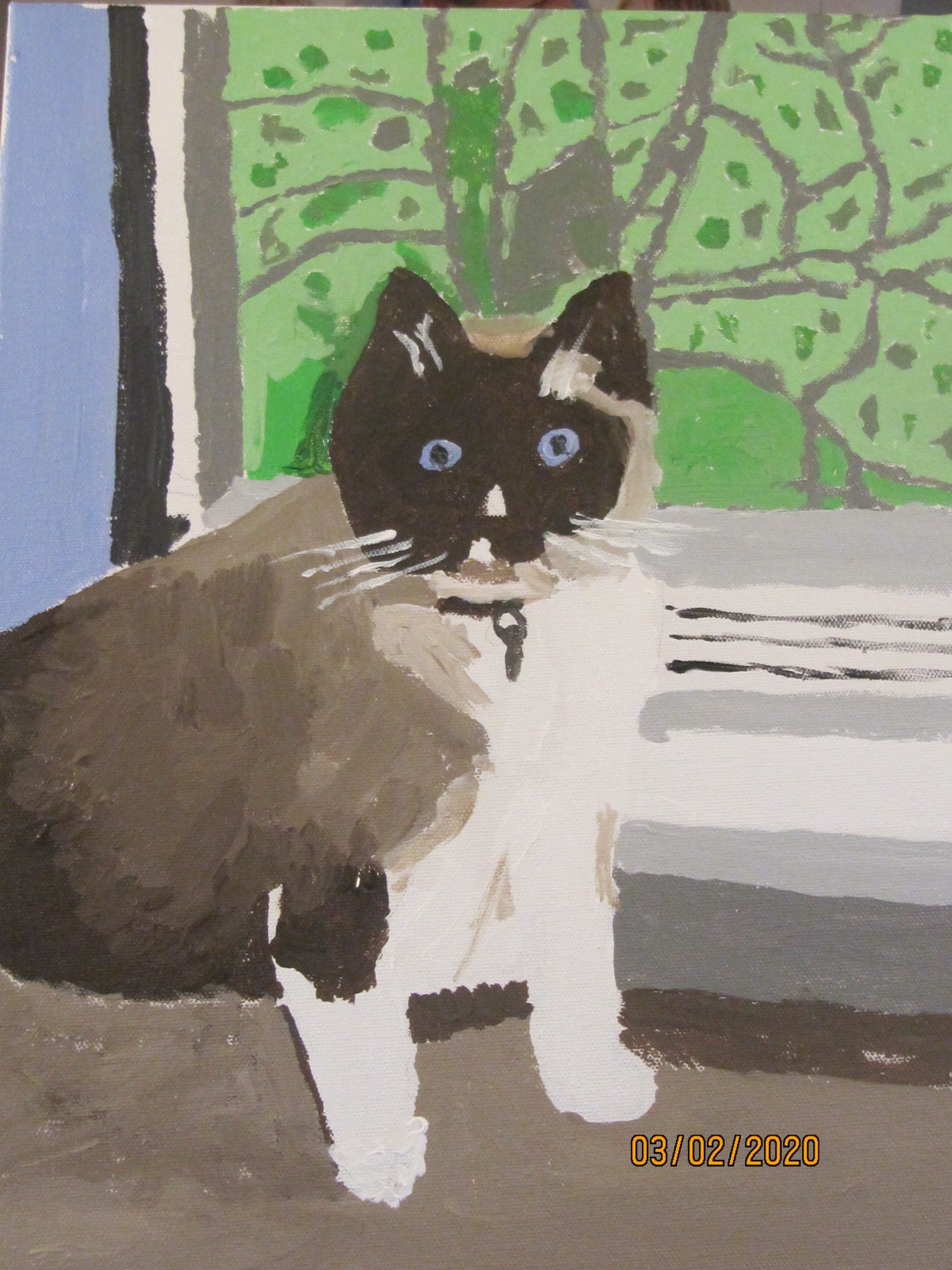 Painting of a cat