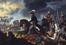 Duke of Wellington leading a charge at the Battle of Salamanca
