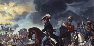 Duke of Wellington leading a charge at the Battle of Salamanca