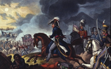 Duke of Wellington leading a charge at the Battle of Salamanca